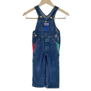 Liberty Vintage Overalls Unisex Boys Sz 4 Multi Pattern Corduroy 90s Made In USA